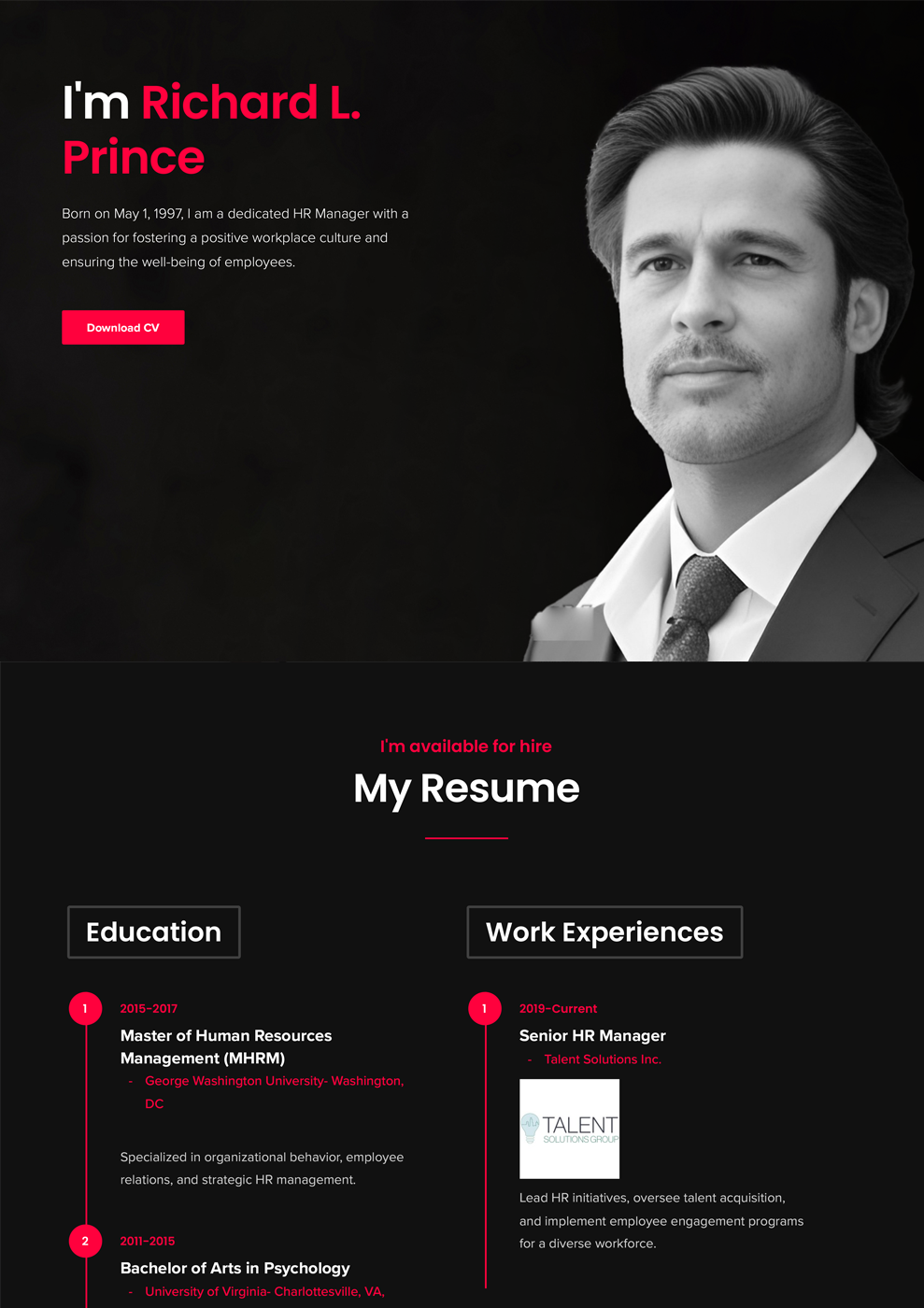 Traditional Resume Template